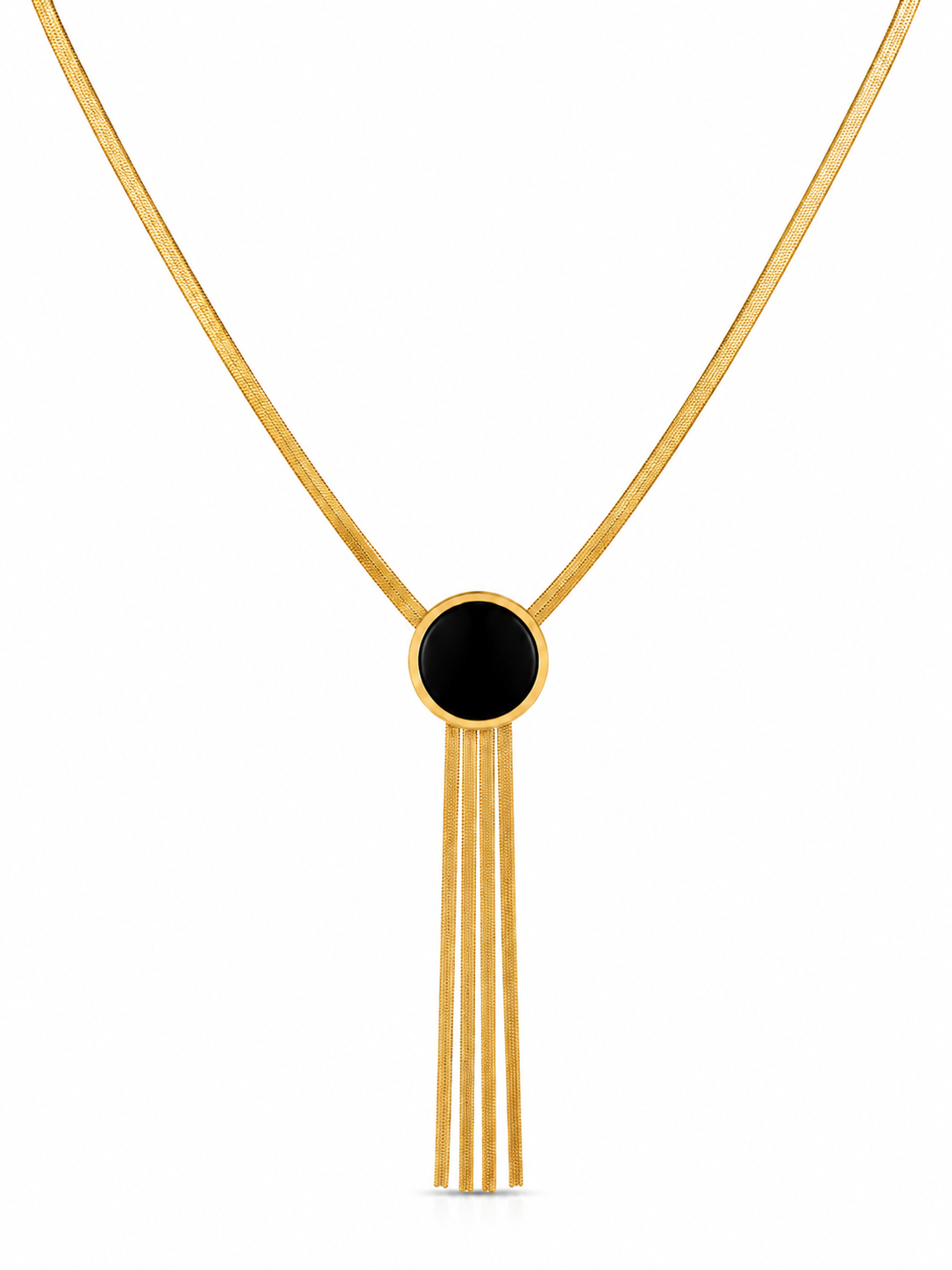 Black Tassel Statement Necklace