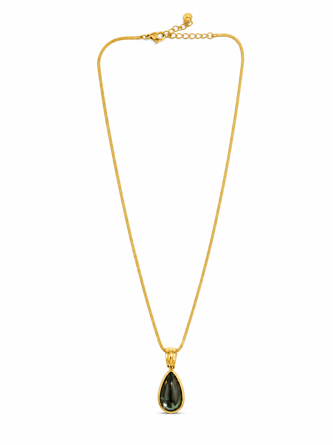 Midnight Teardrop Pendant Necklace
