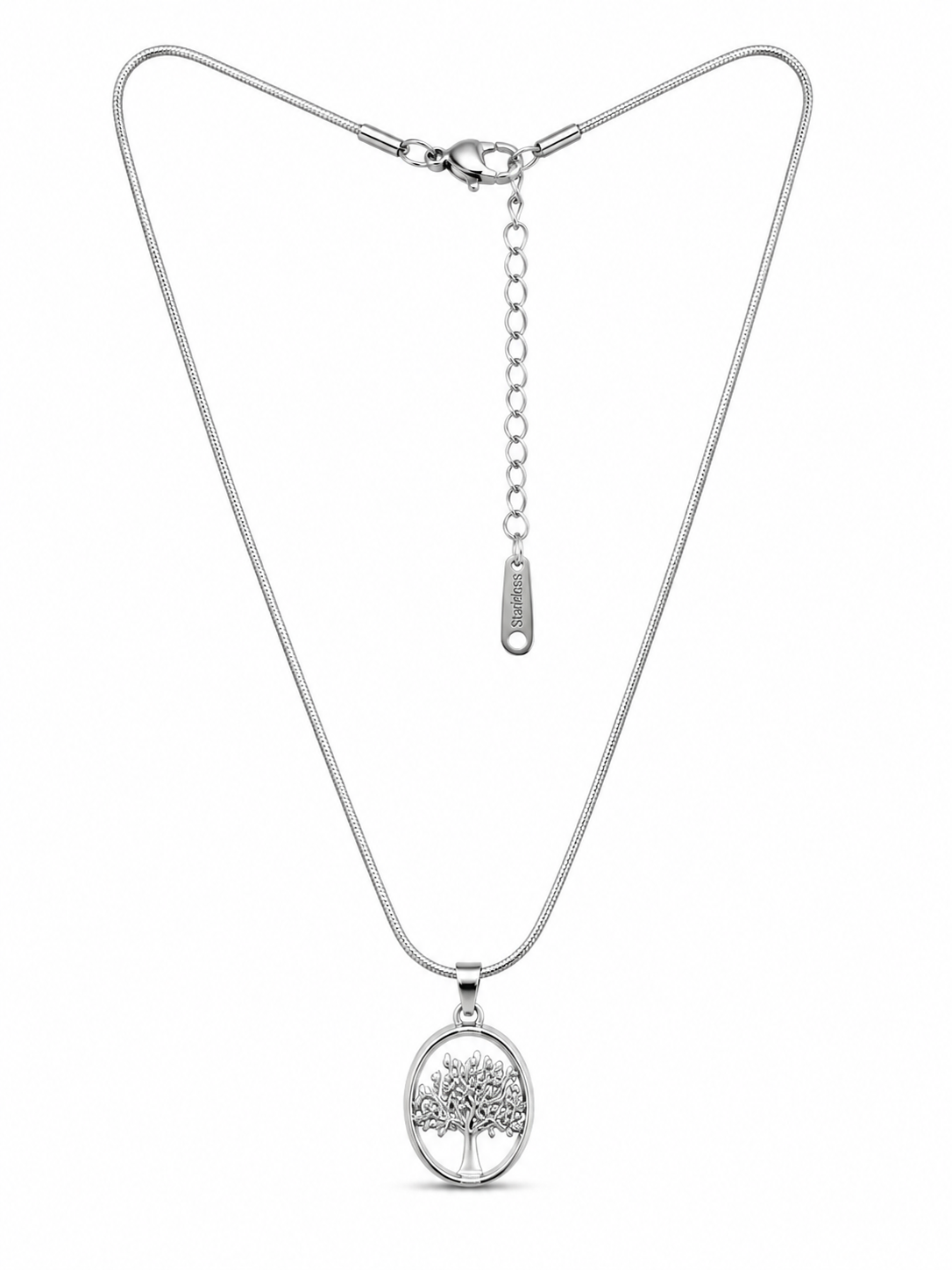 Silver-Tone Tree Pendant Necklace