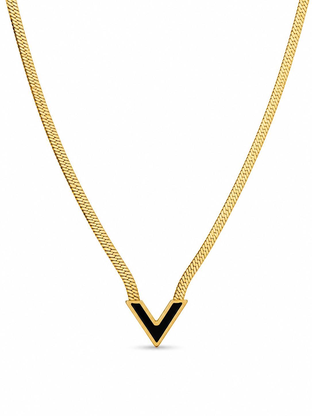 Chevron V Statement Necklace