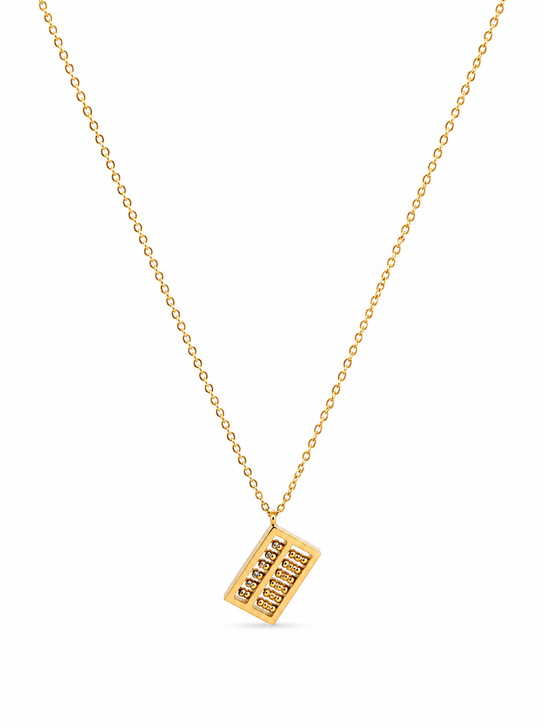 Minimal Abacus Pendant Necklace