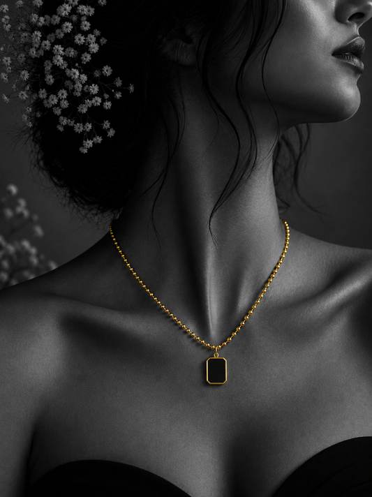 Midnight Monolith Pendant Necklace