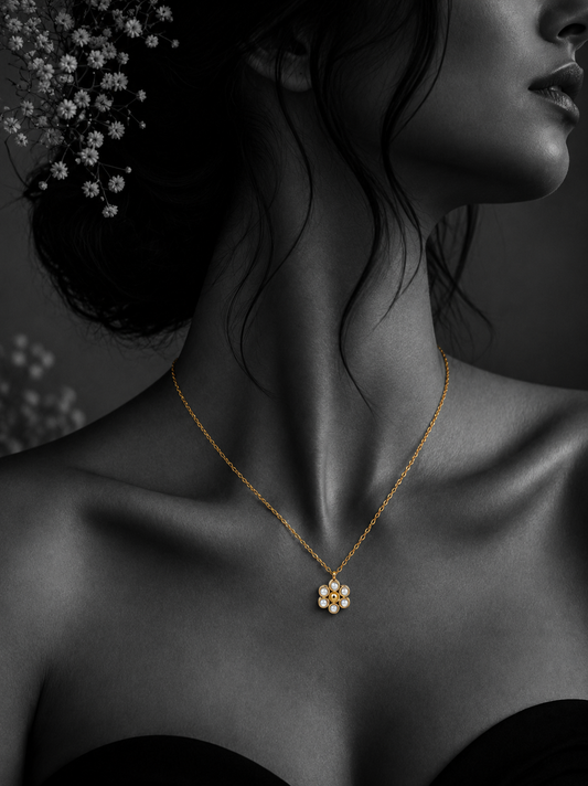 Pearl Bloom Pendant Necklace