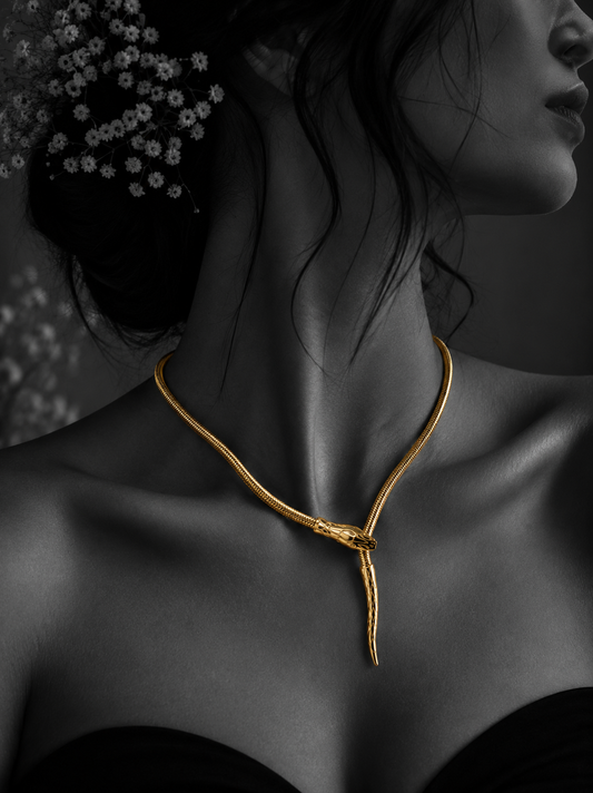 Serpentine Lariat Necklace