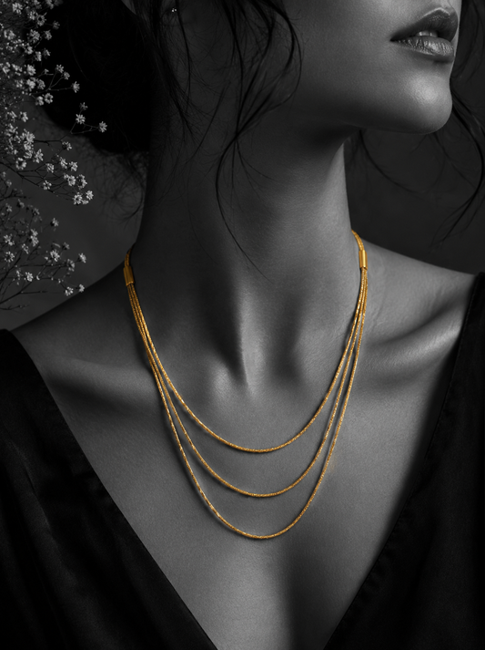 Trinity Layered Chain Necklace