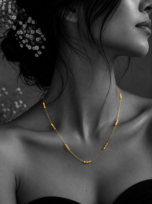 Aurelia Square Bead Chain Necklace