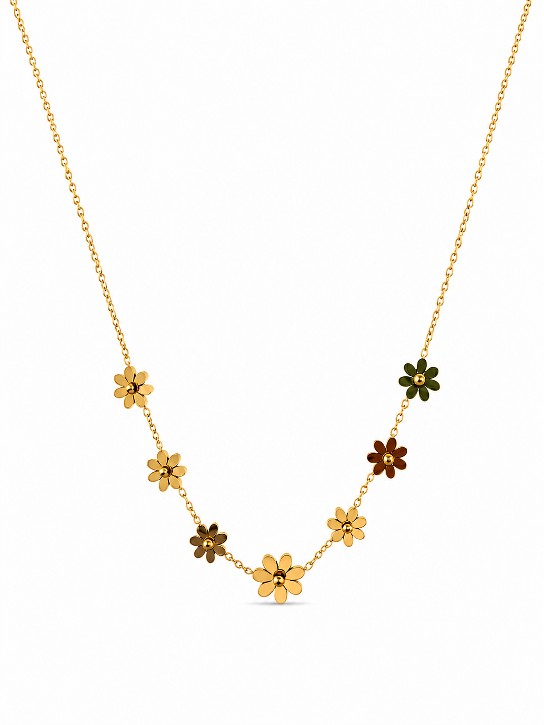 Blossom Meadow Floral Charm Necklace