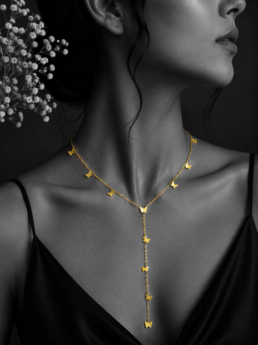 Flutter Bloom Butterfly Y-Necklace